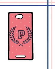 Casing gambar motif HARDCASE untuk hp Sony Xperia C pink polkadot T0200