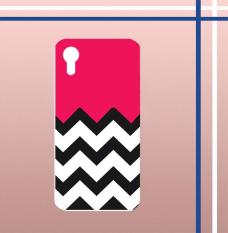 Casing gambar motif HARDCASE untuk hp Sony Xperia XA Ultra C6 Ultra chevron black pinkT0056