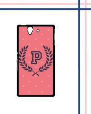 Casing gambar motif HARDCASE untuk hp Sony Xperia Z pink polkadot T0200
