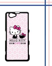 Casing gambar motif HARDCASE untuk hp Sony Xperia Z1 Compact hello kitty cafe L0765
