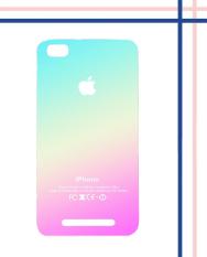 Casing HARDCASE Bergambar Motif Untuk Xiaomi Redmi 4A Prime New Pink Aqua Apple Logo Gradient Ombre Silicone