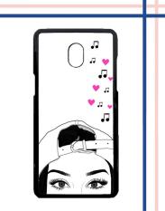 Casing HARDCASE Untuk Hp Samsung Galaxy J7 Pro J730 Black And White Girl Love Music L0829
