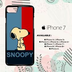 Casing iPhone 7 Custom Hardcase HP Snoopy Blue Red L0434