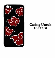Casing OPPO F3 Naruto Akatsuki Cloud Emblem Hardcase Custom Case Cover