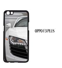 Casing Oppo F3 Plus White Audi r8 2 Custom Hardcase Cover