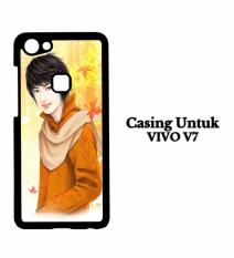 Casing VIVO V7 Cartoon iPhone 7 Wallpaper 129 Custom Hard Case Cover
