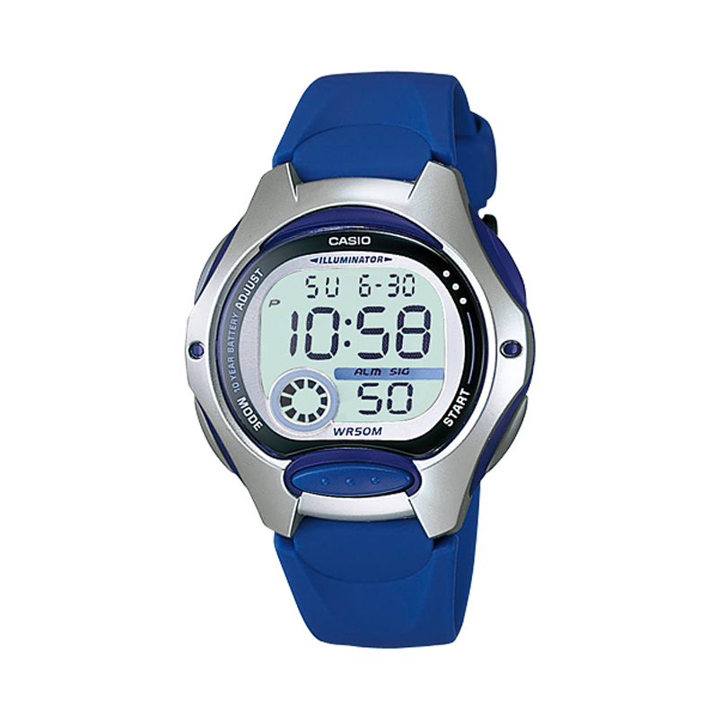 Casio Digital LW-200-2AV - Jam Tangan Wanita - Biru - Resin band