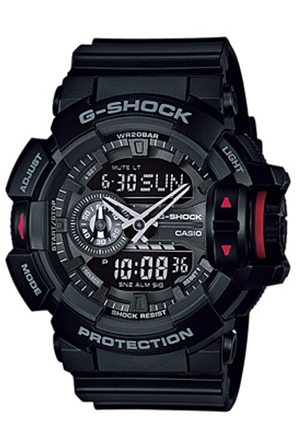 Casio G-Shock GA-400-1B - Jam Tangan Pria - Black - Resin Band