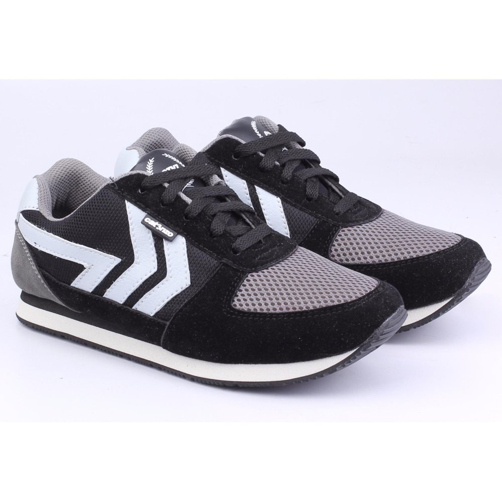 Catenzo Sport - Running Shoes Men - Sepatu Lari Pria - Hitam Abu-Abu