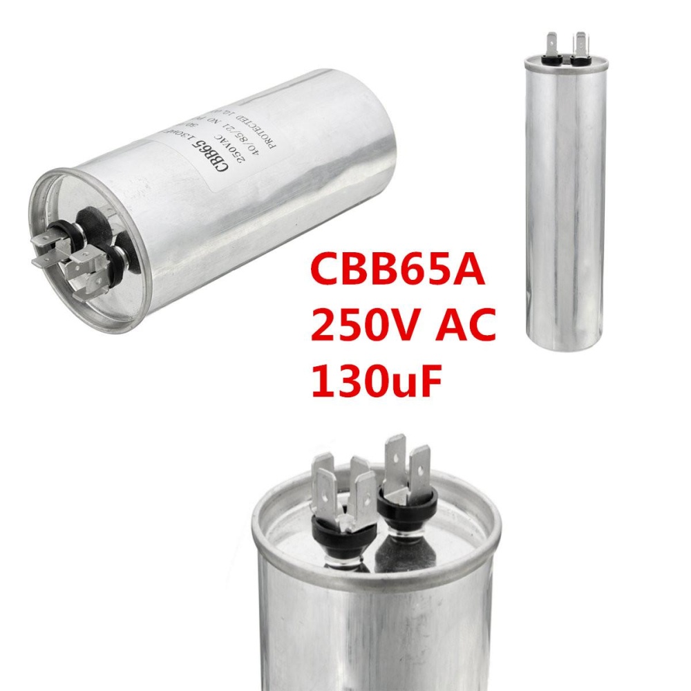 CBB65A Air Motor Running Pengkondisian Starting Capacitor 250 V AC 130 UF 50/60Hz-Intl