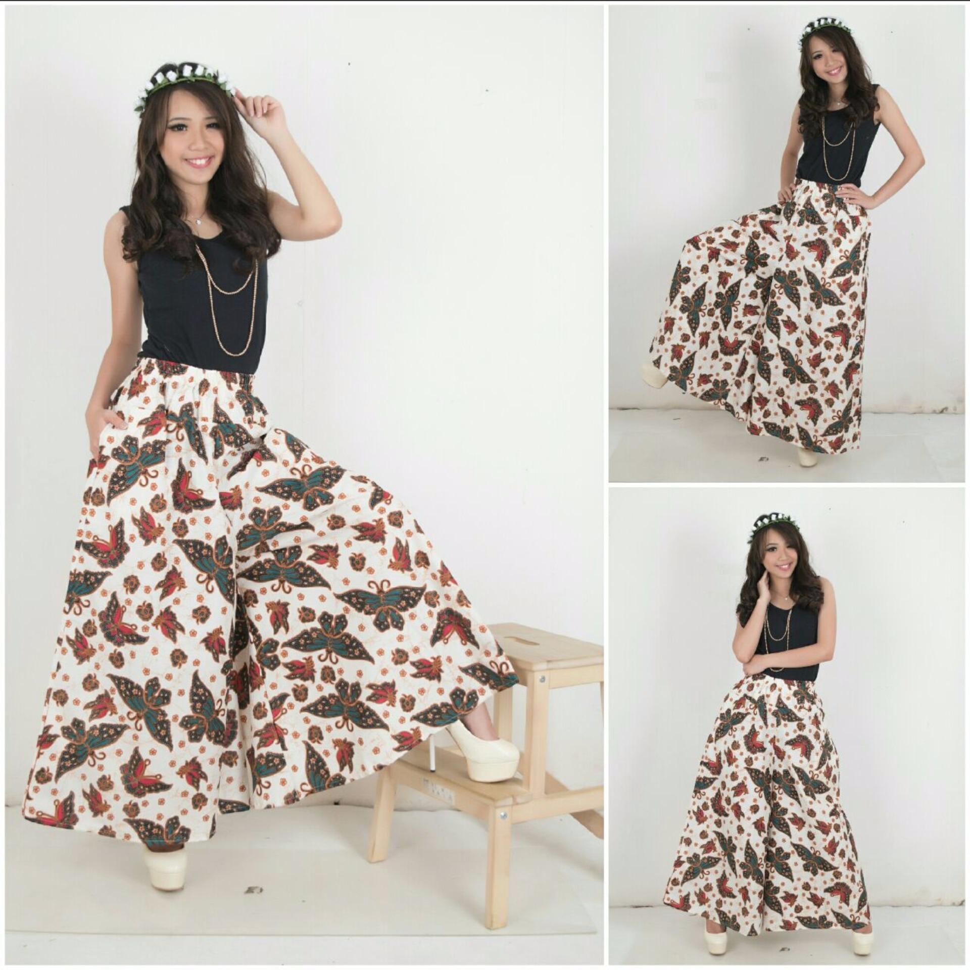 Celana batik kulot panjang wanita jumbo long pant Joana