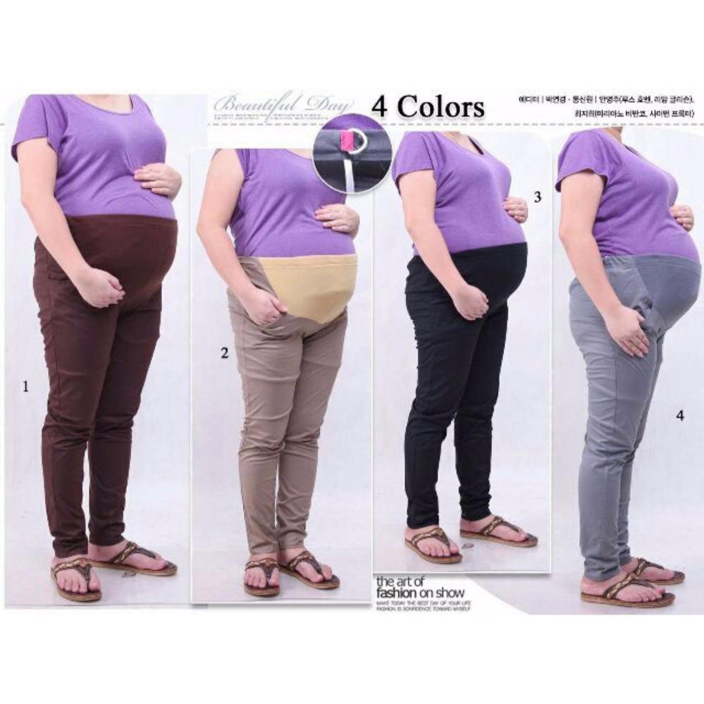 Celana hamil panjang long pant Rindy - hitam