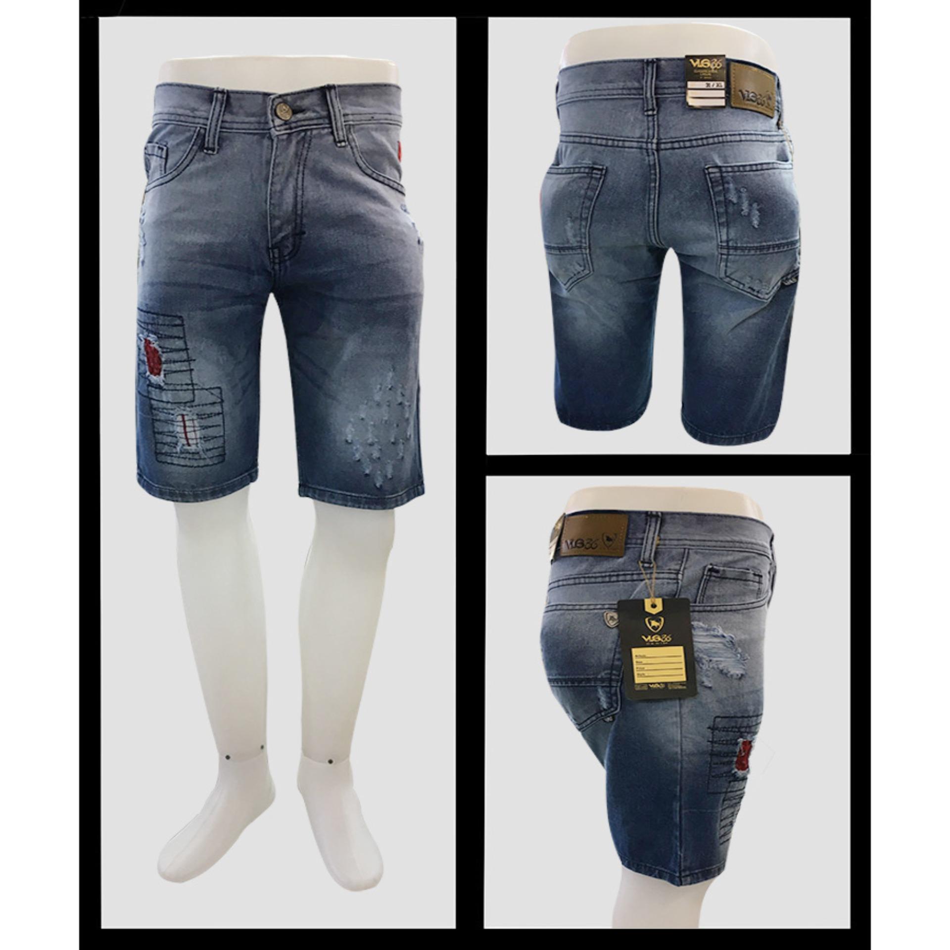 CELANA JEANS PENDEK FHASION SEMI ROBEK