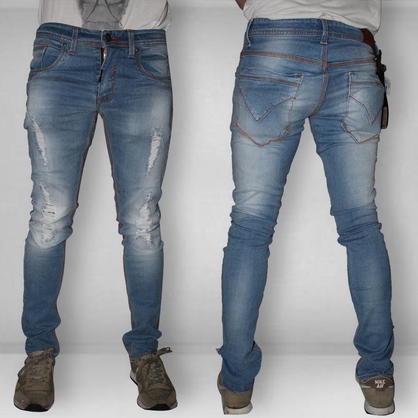 Celana Jeans - Red Seven Fit Skinny Stretch Ripped/Sobek Terbaik & Branded