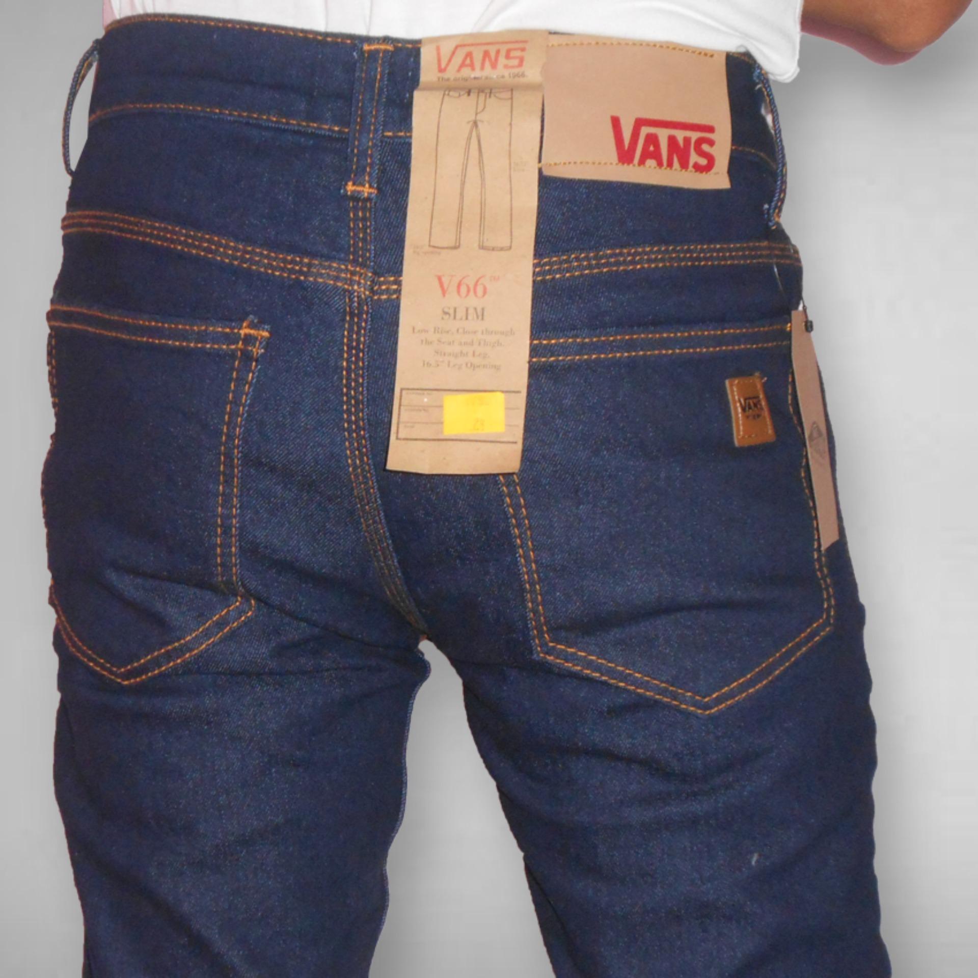 Celana Jeans - Vns Fit Skinny Stretch Branded Terbaik - Biru Dongker