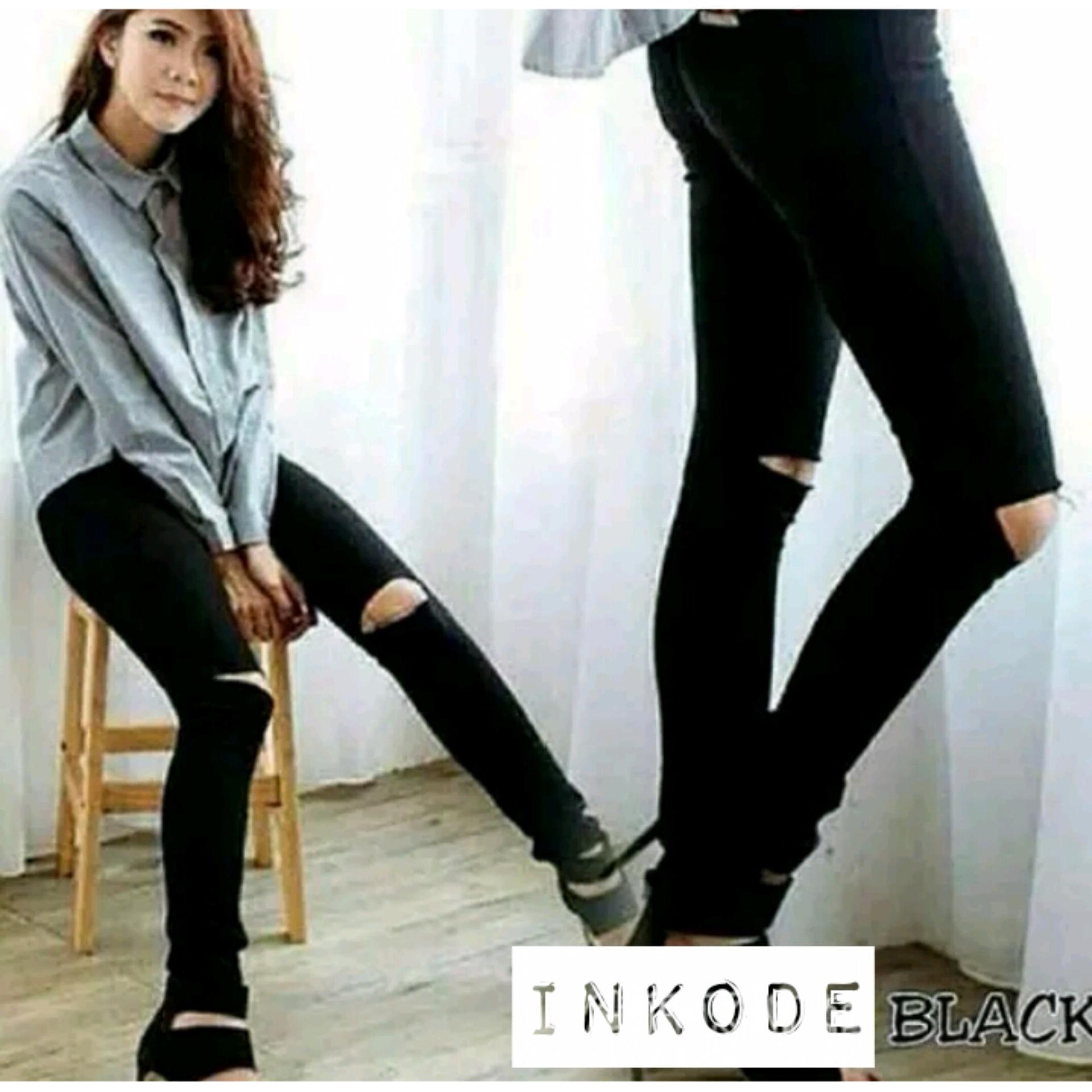 Celana Jeans Wanita – Premium Quality – Skinny Sobek Silet