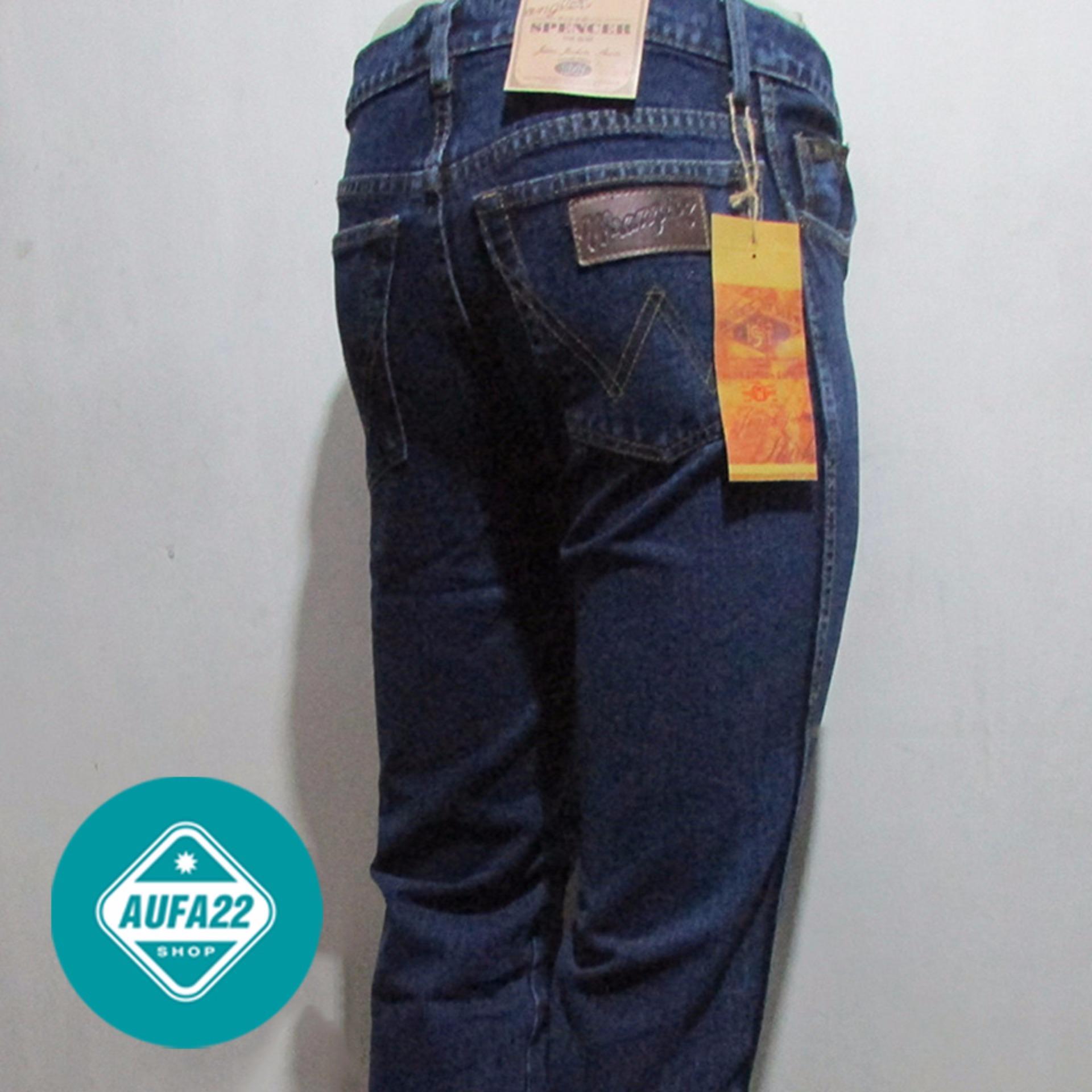 Celana Jeans WRANGLER Biowash-Biru Tua Original Regular Standar Promo Murah