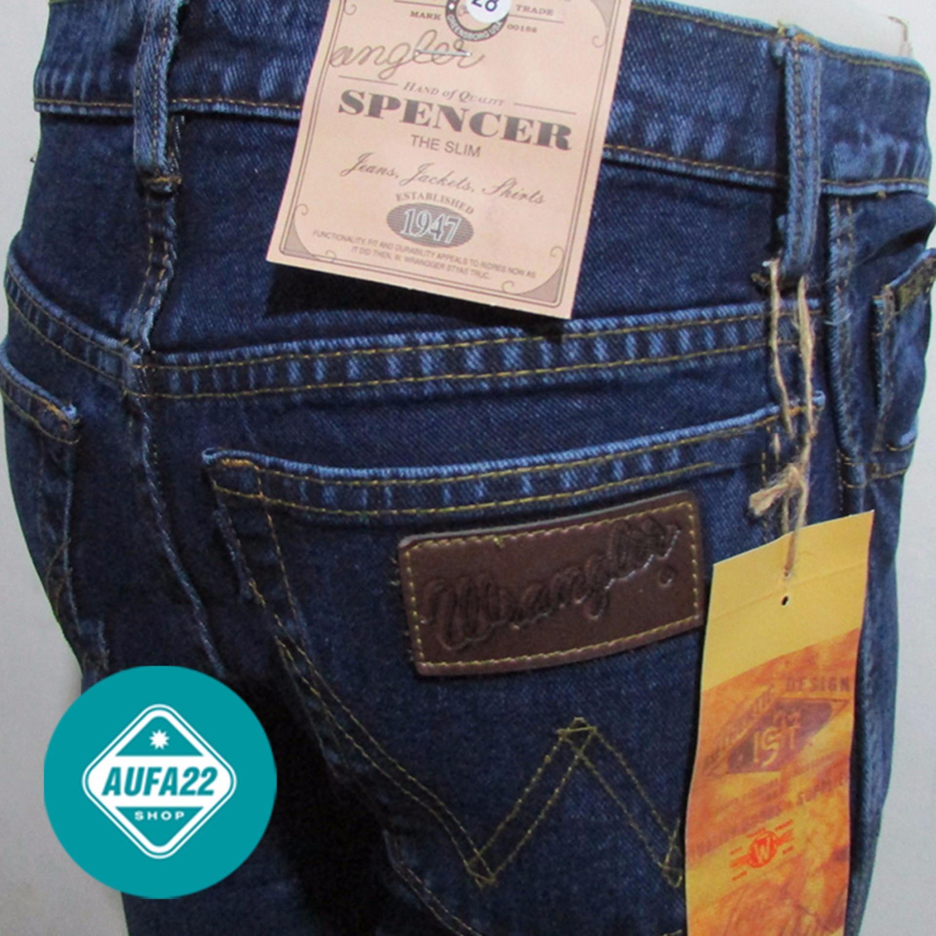 Celana Jeans Wrangler Biowash - Biru Gelap Premium Regular Fit Basic Standar Terbaru Terlaris Best Seller