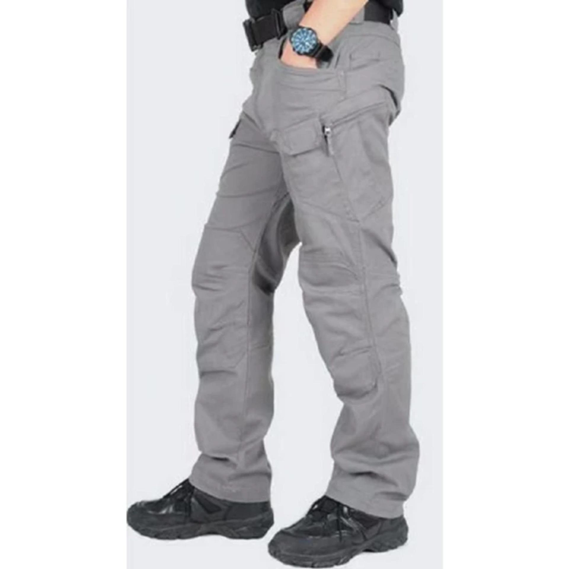 Celana Pria Outdoor PDL Tactikal Blackhawk Cotton Ripstok High Grade Warna Abu-Abu