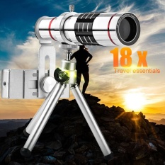 Cell Phone Camera Lens Kit Universal 18X Optik Zoom Teleskop Teleskop Lensa dengan Tripod-Intl