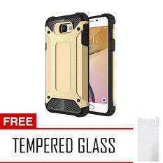 Chanel Case Tough Armor Carbon For Samsung Galaxy J5 Prime Series - Emas + Free Tempered Glass
