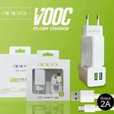 Charger Oppo VOOC Fast Charging 2 Ampere + 2 Port + Kabel Micro USB