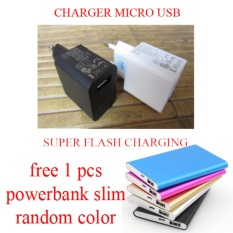 Charger Super Flash Charging 99% Free Powerbank Slim For Asus Zenfone 3S Max (ZC 521 TL) - Hitam