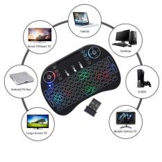 Cheer 2.4 GHz 92 Tombol Keyboard Game Nirkabel dengan Warna-warni Papan Sentuh Lampu Latar-Internasional
