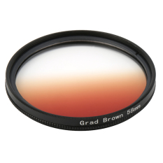 CHEER Universal 58mm Filter Circo Mirror Lens Gradient UV untuk DSLR Lensa Kamera Brown
