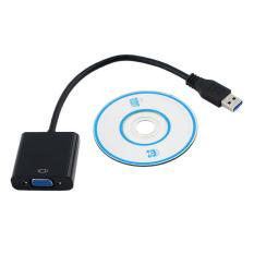 CHEER USB 3.0 Ke VGA Video Graphic Display Adapter Kabel Eksternal untuk Windows 7 8 Hitam