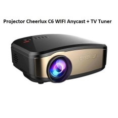 Cheerlux C6 Projector WIFI Anycast + TV Tuner Teknologi Terbaru