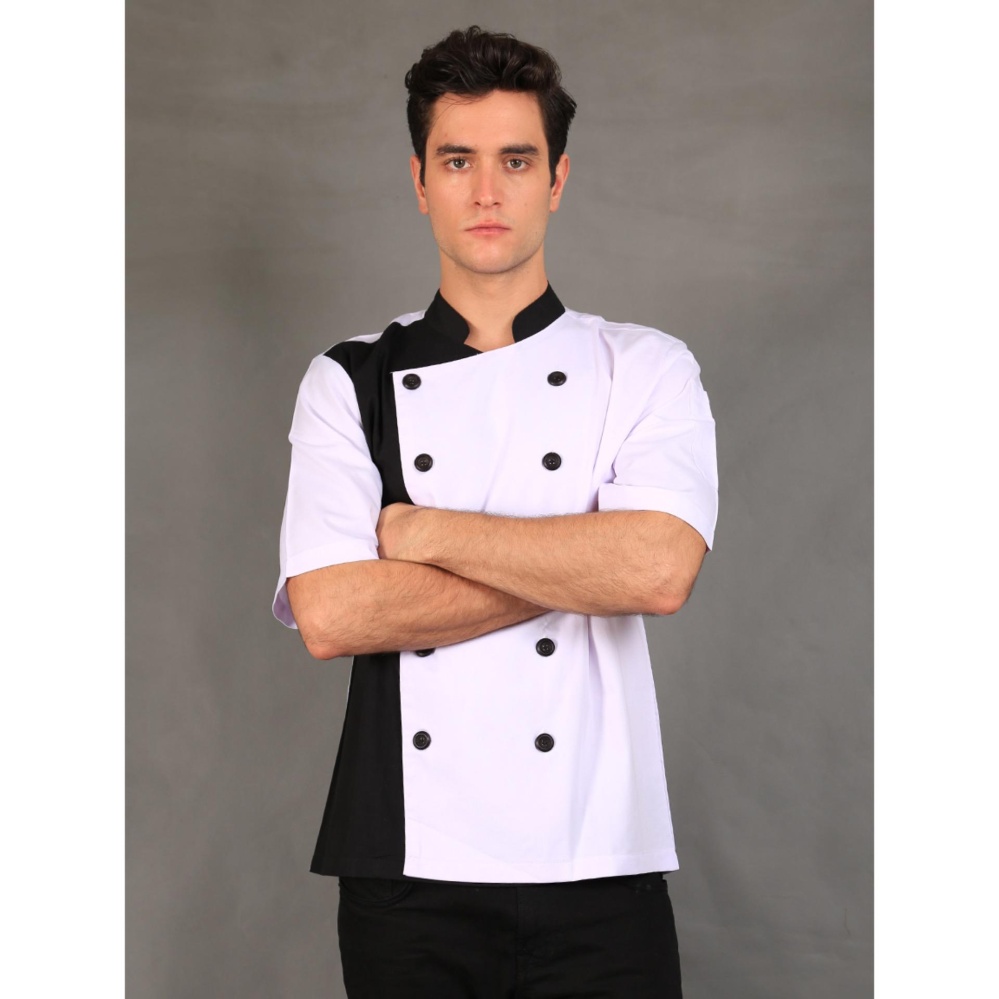 Chef Series Gold Series Tangan Pendek Baju Koki - Putih