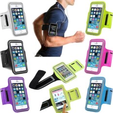 Chenxi Universal Smartphone Melarang Lengan Tas Olahraga Lari Melarang Lengan Sabuk Telepon Kasus untuk iPhone 6/6 S/7 Plus di Bawah 5.5 Inches (Hitam) -Internasional