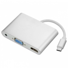 CHENYANG Combo USB-C USB 3.1 Type C to HDMI Digital AV & VGA& 3.5mm Audio Adapter for Laptop & Notebook - intl