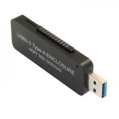 CHENYANG Retractable 42mm NGFF M2 B-key atau B/M-kunci SSD Ke USB3.0External PCB Converter Adaptor Kartu Flash Disk Type Black-Intl