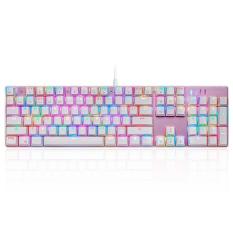 CK104 Logam 104 Tombol RGB Blue Switch Gaming Keyboard Mekanis Berkabel LED Backlit Anti-Ghosting untuk Gamer Komputer- INTL