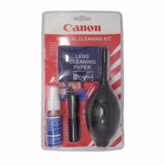 Cleaning Set For Camera Canon Red / Black 1 Set Pembersih Kamera Blower , Brush , Fuid , Cloth , Wipes , Cotton Merah Hitam