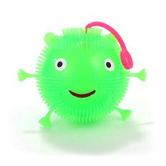 Clearance Penjualan Anak-anak Lucu LED Ringan Hingga Berkedip Hedgehog Bola Goyang Karet Squeaky Mainan-Internasional