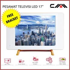 Televisi TV MONITOR LED 17 inch CMM - USB Movie Ready - Putih - Free Bracket