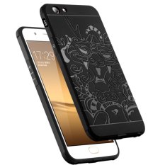 Cocose Drop Resistance Armor Carved Dragon Silikon Back Case For Oppo F1s Selfie Expert / A59 - Black