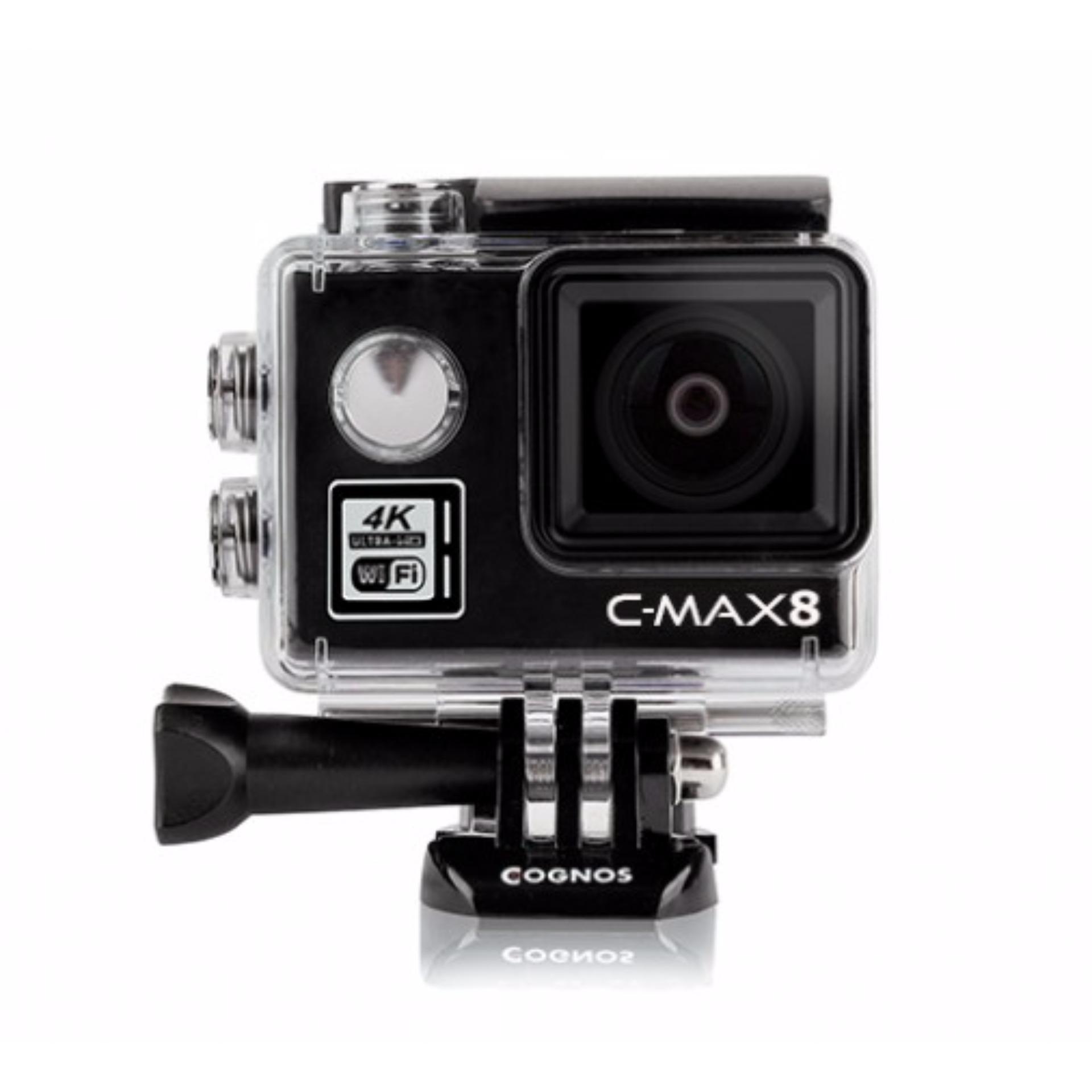 Cognos Omega 4K C-MAX 8 Action Camera 16 MP - MIKA BOX - Hitam