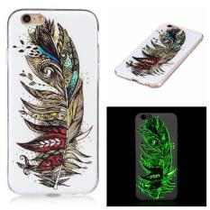 Silikon Lembut Berwarna Cover Menyala Dalam Gelap Awan Malam Bercahaya TPU Ultra Langsing Kulit Casing Belakang untuk Apple iPhone 6 Plus/6 S Plus- internasional