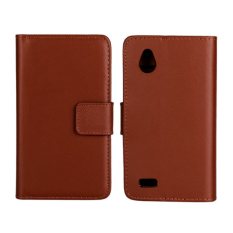 Colorful Leather Case untuk HTC Desire V T328W (Brown)-Intl.