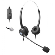 Comdio CH203VA6 Corded Call Center Phone Headset Telepon Telinga + Kontrol Diam untuk Polycom SOUNDPOINT IP Phone Series 300 301 430 500 501 550 600 601 650 Lazerbuilt Anggrek Packet8 IP Telepon-Intl