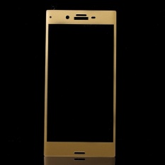 Liputan Lengkap Arc Edge Pelindung Layar Anti Gores untuk Sony Xperia XZ/XZS-Emas-Intl