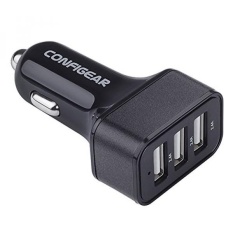 Configear Car Charger, 3 Port 7.2A Kecepatan Penuh Cepat Pengisian Kuat Smart USB Car Charger Adapter untuk IPhone, Samsung-Intl