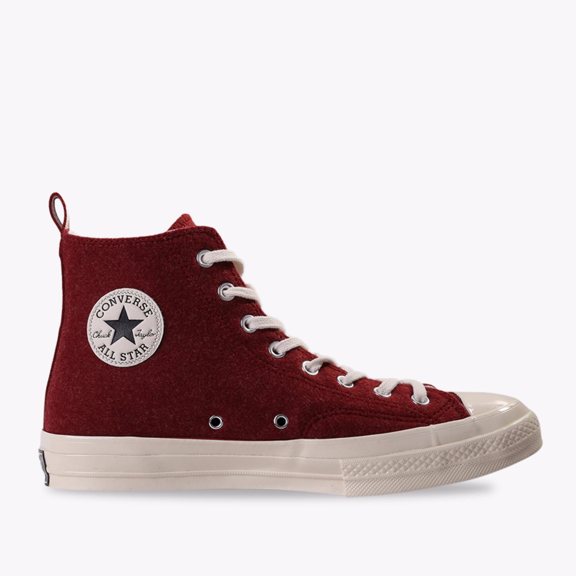 Converse Chuck 70 Felt Hi Men's Sneakers Shoes - Merah