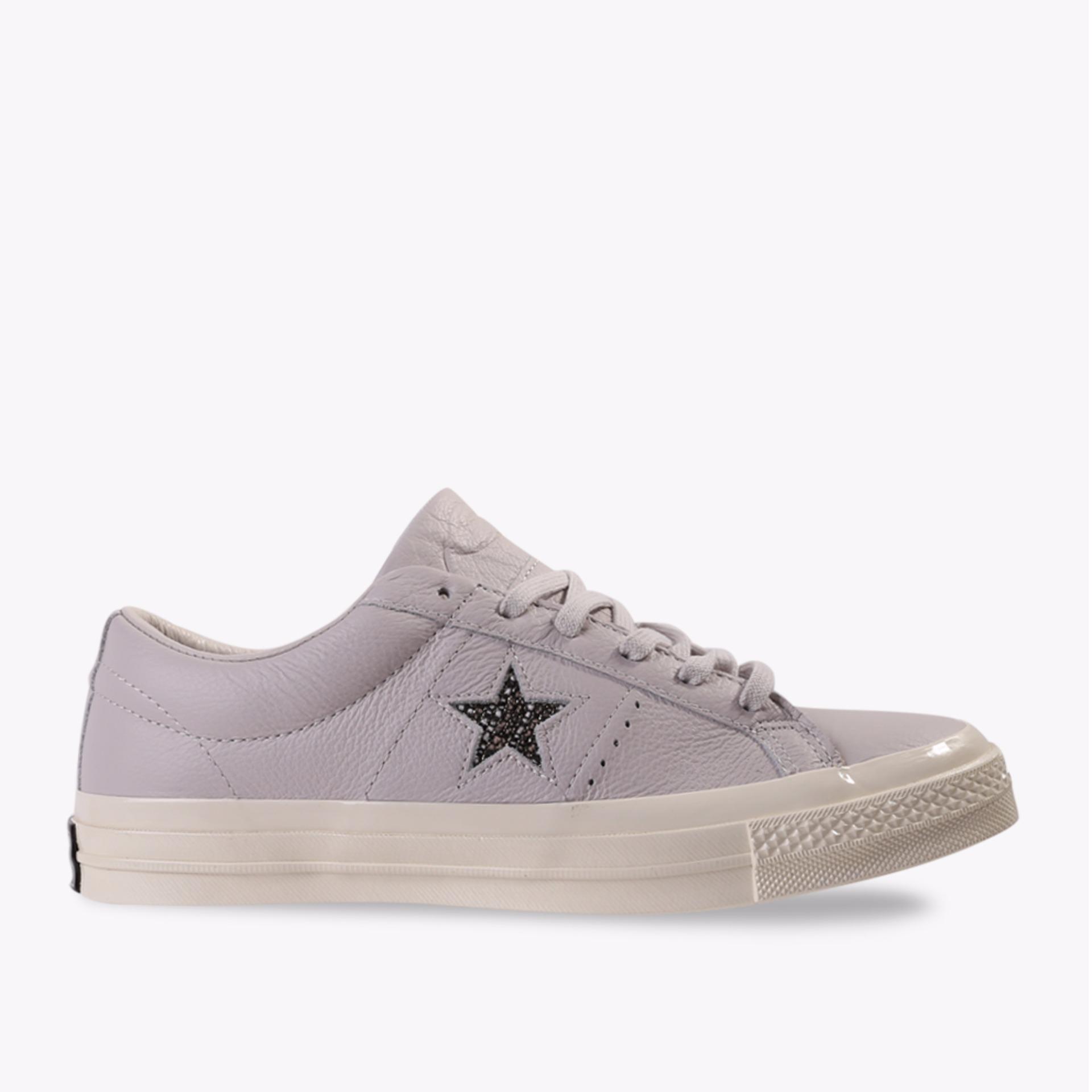 Converse One Star Leather Ox Women's Sneakers Shoes - Unisex Chuck Size - Ungu