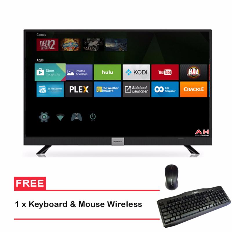 Coocaa 32 LED Smart TV 32S3A12G- Hitam + Free Keyboard & mouse Wireless