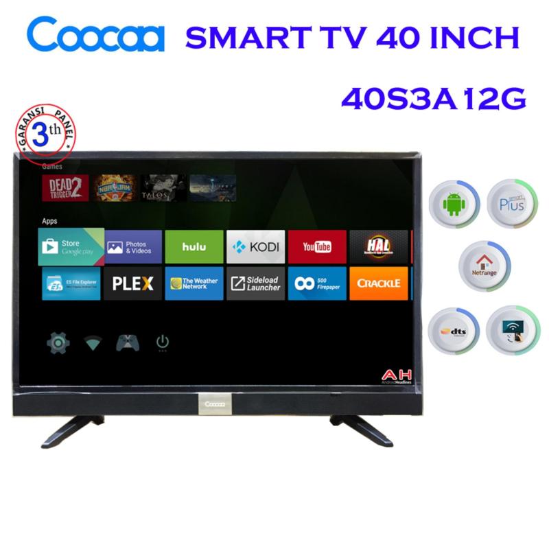 Coocaa 40 LED Smart Digital TV 40S3A12G- Hitam (Barang Resmi)
